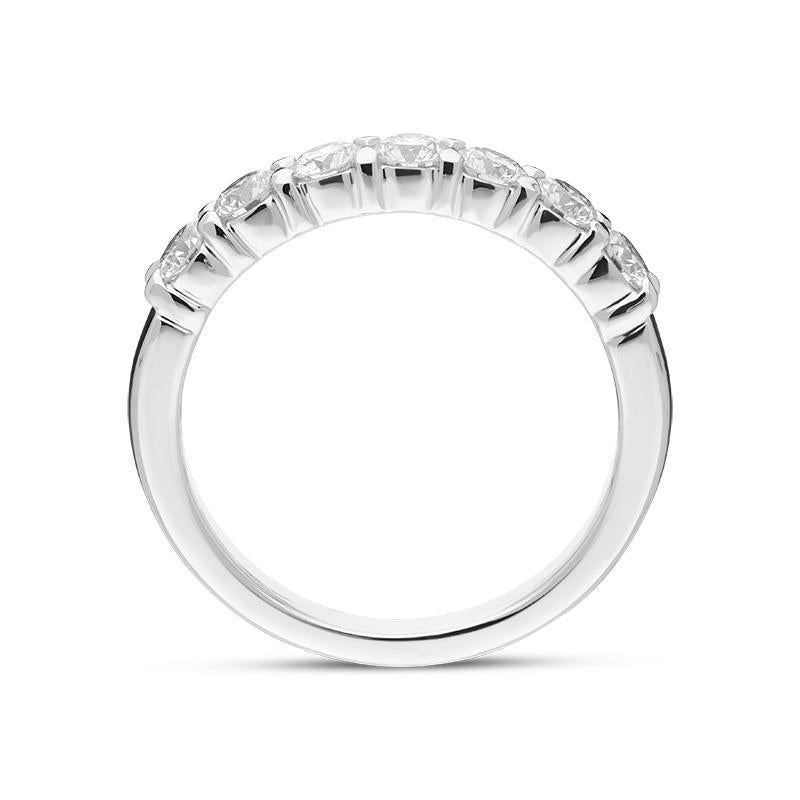 Platinum Brilliant Cut 0.80ct Diamond Half Eternity Ring BLC-180