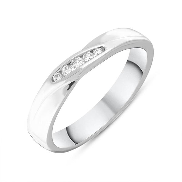 Platinum Diamond Channel Set Band Ring