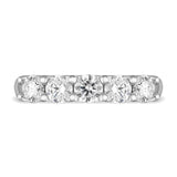 Platinum Diamond Five Stone Half Eternity Ring, FEU-2421._3