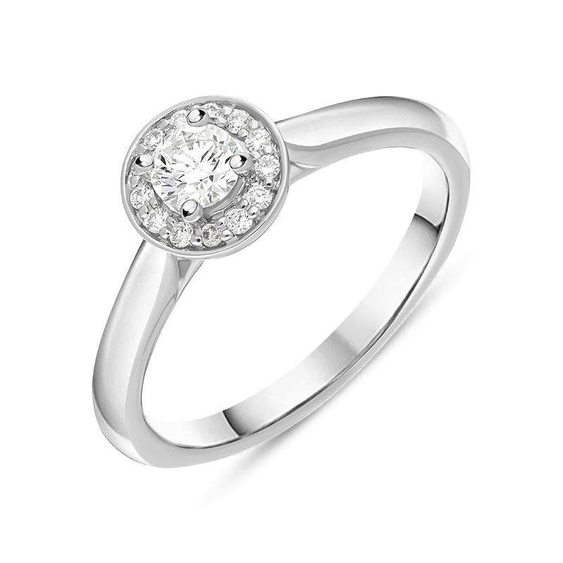 Platinum Diamond Round Brilliant Cut Cluster Ring, FEU-1905