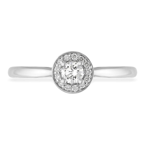 Platinum Diamond Round Brilliant Cut Cluster Ring, FEU-1905_2