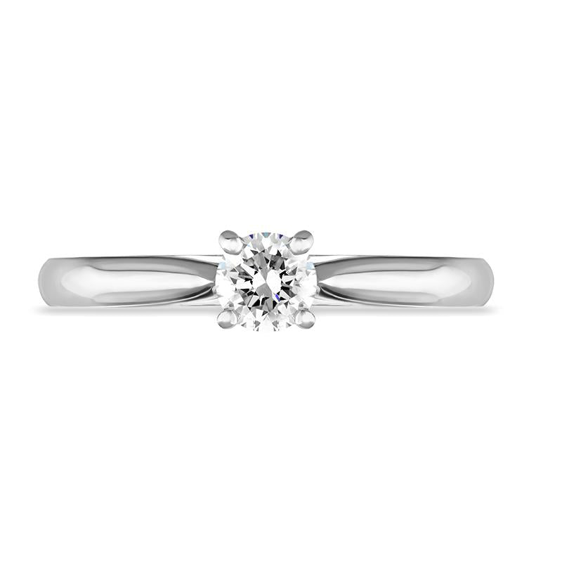 Platinum Diamond Round Brilliant Cut Solitaire Ring, FEU-1617_2