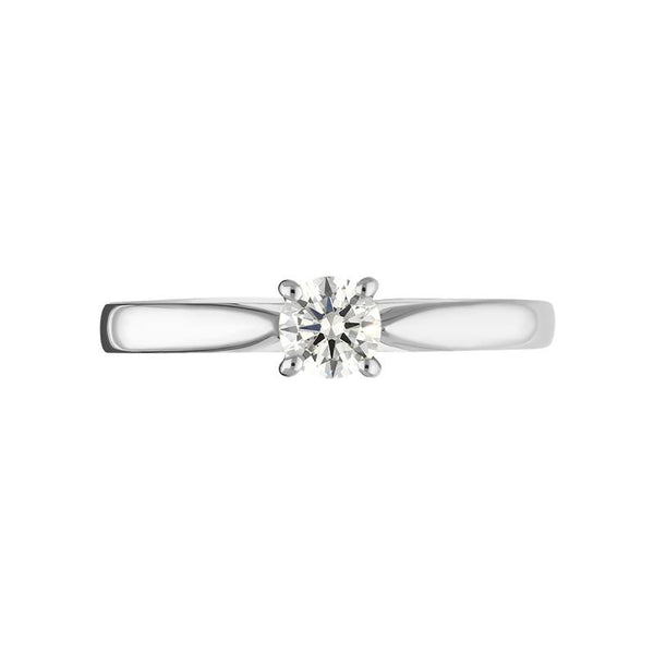 Platinum Diamond Round Brilliant Cut Solitaire Ring, FEU-2047_2