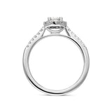 Platinum Diamond Shoulder Set Round Halo Ring, FEU-1907_3