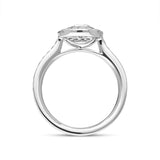 Platinum Diamond Shoulder Set Round Halo Ring, FEU-2496_3