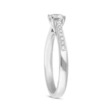 Platinum Diamond Shoulder Solitaire Ring, FEU-1301_3