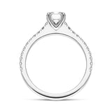 Platinum Diamond Solitaire Shoulder Set Ring, FEU-2472_3