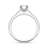 Platinum Diamond Solitaire Shoulder Set Ring, FEU-2472_3