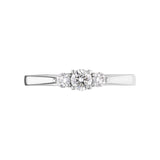 Platinum Diamond Three Stone Ring, FEU-1200_2