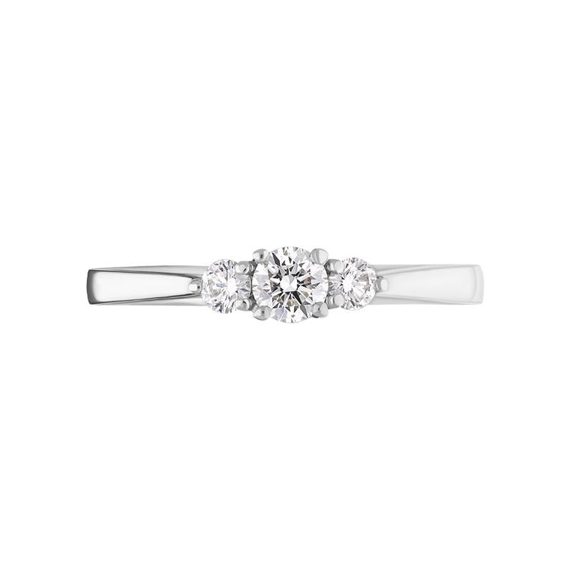 Platinum Diamond Three Stone Ring, FEU-1200_2