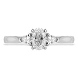 Platinum Diamond Three Stone Trilogy Oval and Pear Cut Ring, FEU-1916_3