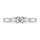 Platinum Diamond Three Stone Trilogy Ring, FEU-1168_2