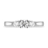 Platinum Diamond Three Stone Trilogy Ring, FEU-1168_2