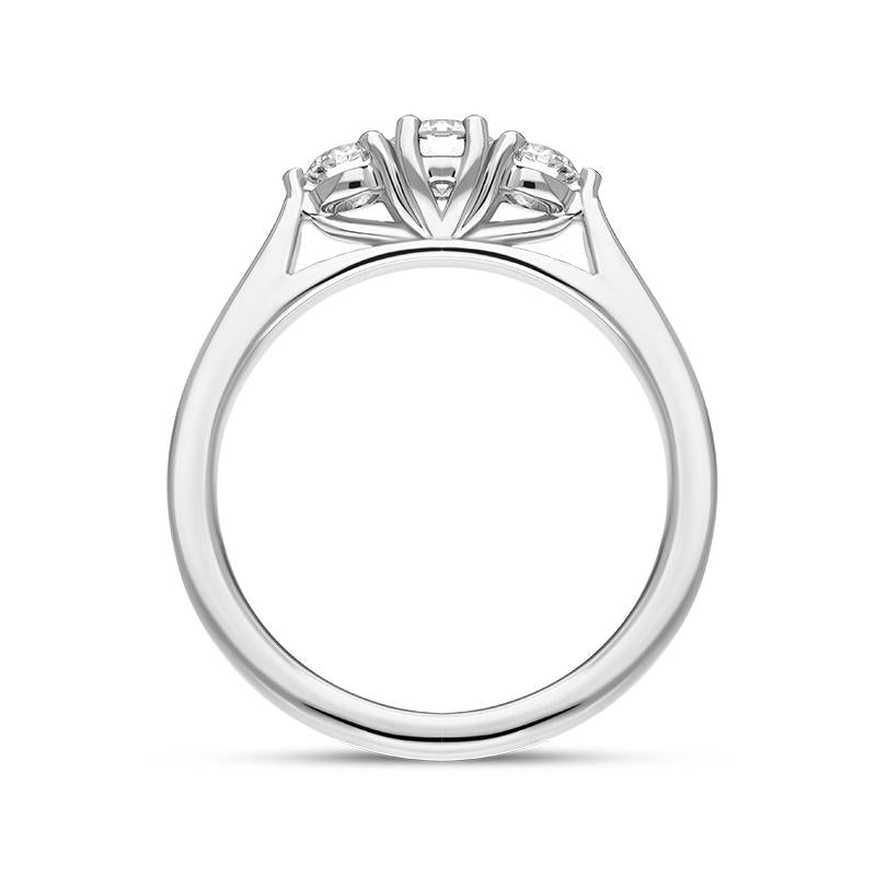 Platinum Diamond Three Stone Trilogy Ring, FEU-1168_3