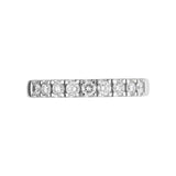 Platinum Diamond Nine Stone Half Eternity Ring, FEU-2470_2