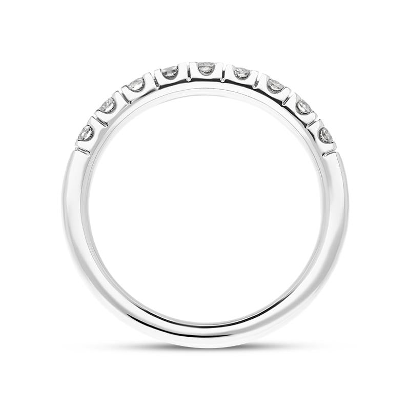 Platinum Diamond Nine Stone Half Eternity Ring, FEU-2470_3