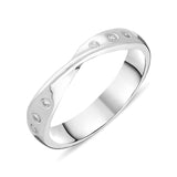 Platinum Six Round Diamond Twist Ring DW060