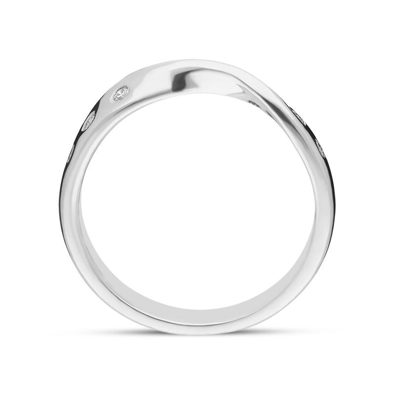 Platinum Six Round Diamond Twist Ring DW060