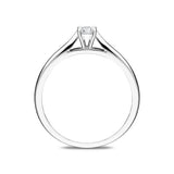 Platinum 0.15ct Diamond Brilliant Cut Solitaire Ring, FEU-2056.