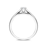 Platinum 0.15ct Diamond Brilliant Cut Solitaire Ring, FEU-2141.