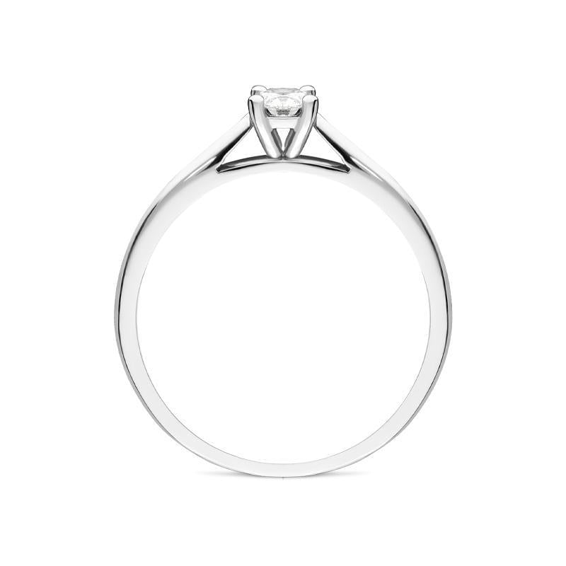 Platinum 0.20ct Diamond Brilliant Cut Solitaire Ring FEU-2078