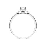 Platinum 0.20ct Diamond Brilliant Cut Solitaire Ring FEU-2192