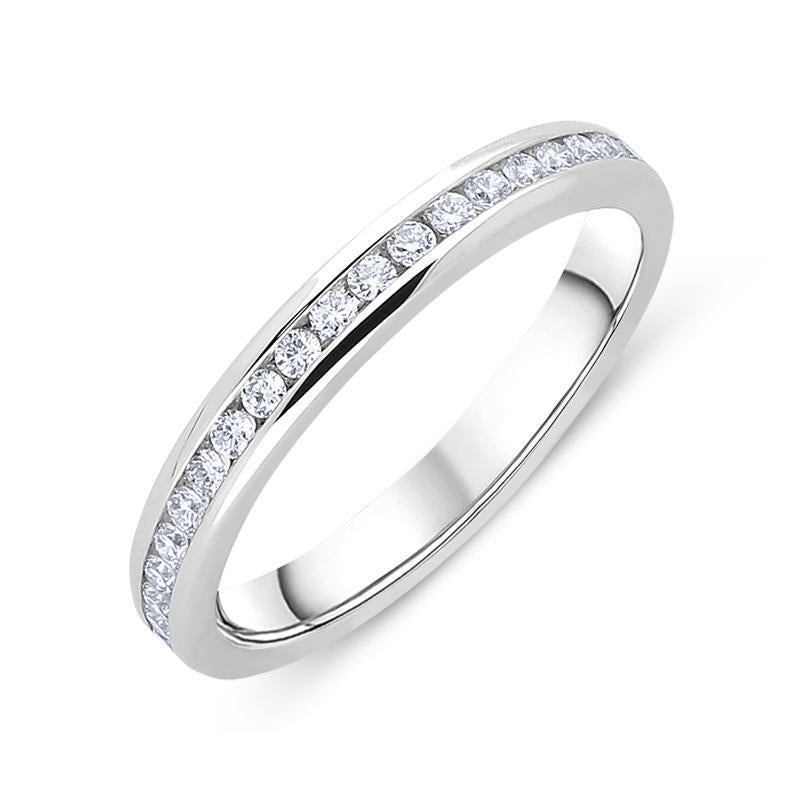 Platinum 0.20ct Diamond Channel Set Eternity Ring, BNN-248.