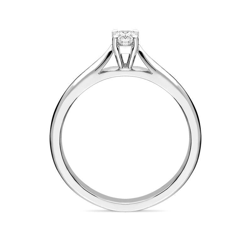 Platinum 0.20ct Diamond Solitaire Ring FEU-2126