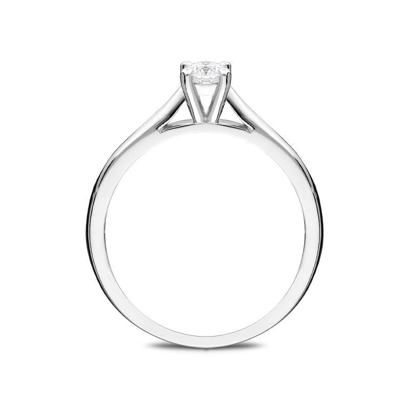 Platinum 0.20ct Diamond Solitaire Ring FEU-2147