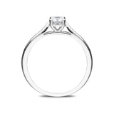 Platinum 0.25ct Diamond Princess Cut Solitaire Ring FEU-2063