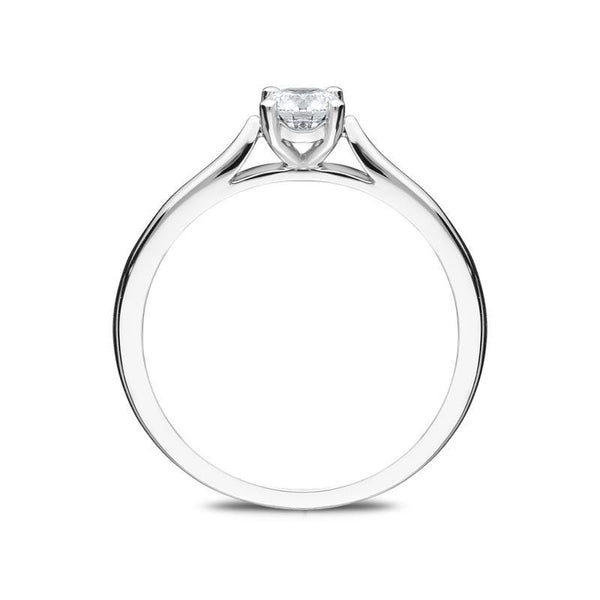 Platinum 0.25ct Diamond Princess Cut Solitaire Ring FEU-2063