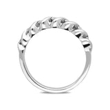 Platinum 0.25ct Diamond rope Twist Half Eternity Ring 04AN0541