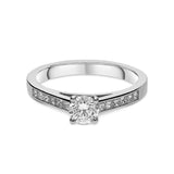 Platinum 0.30ct Diamond Brilliant Cut Solitaire Ring, FEU-1577.