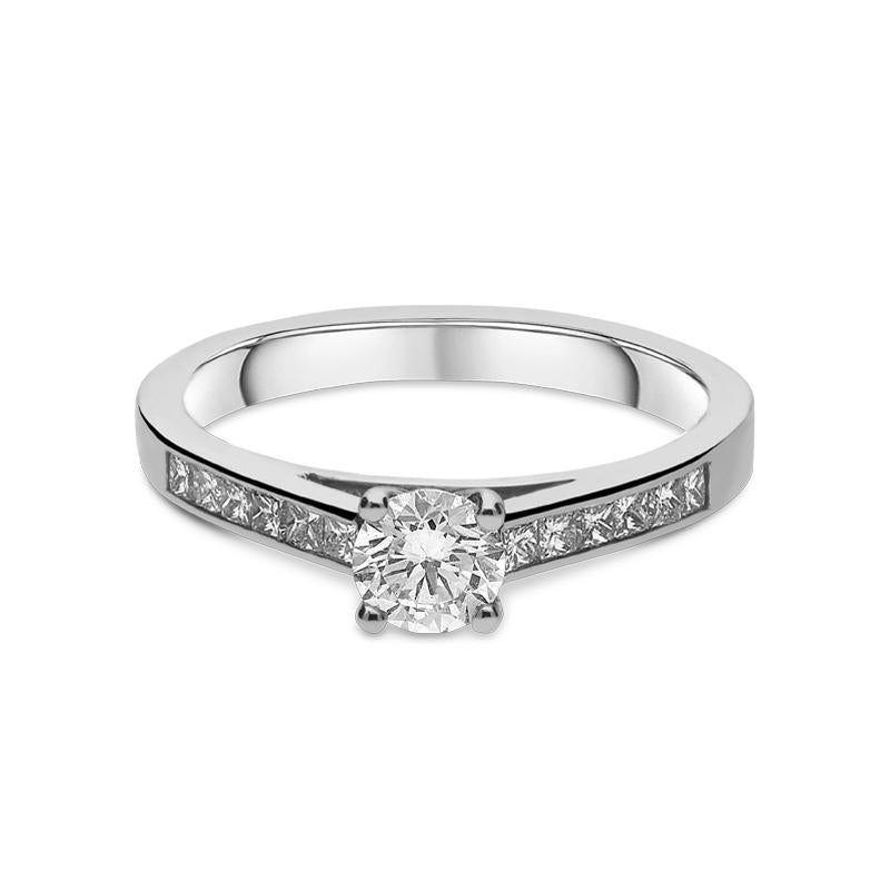 Platinum 0.30ct Diamond Brilliant Cut Solitaire Ring, FEU-1577.