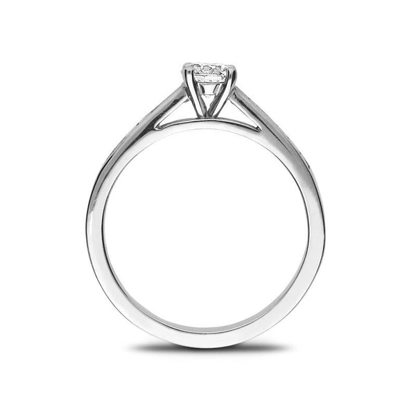 Platinum 0.30ct Diamond Brilliant Cut Solitaire Ring, FEU-1577.