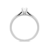 Platinum 0.32ct Diamond Emerald Cut Solitaire Ring. FEU-799.