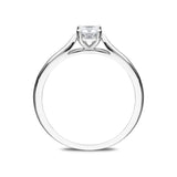Platinum 0.33ct Diamond Brilliant Cut Solitaire Ring FEU-2188