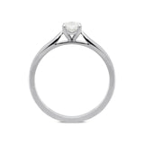Platinum 0.33ct Diamond Brilliant Cut Solitaire Ring, FEU-767.