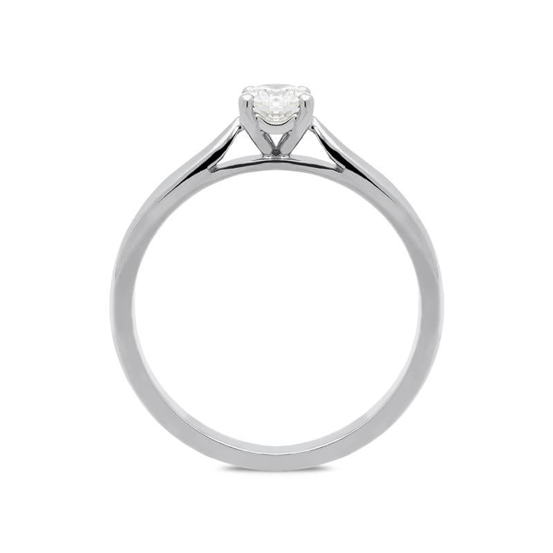 Platinum 0.33ct Diamond Brilliant Cut Solitaire Ring, FEU-767.