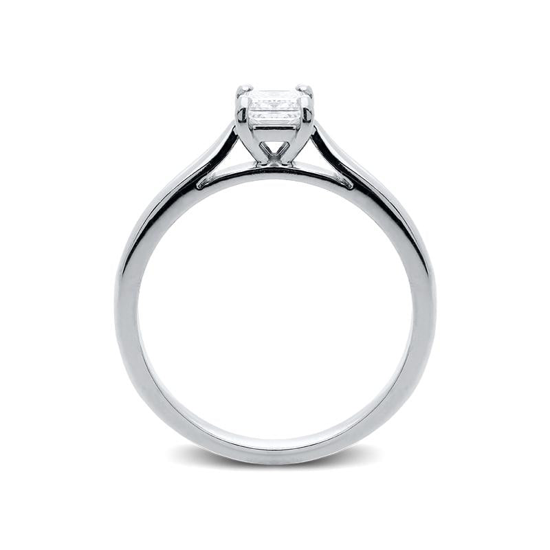Platinum 0.34ct Diamond Princess Cut Solitaire Engagement Ring, FEU-1546.