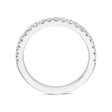 Platinum 0.40ct Diamond Brilliant Cut Half Eternity Ring, FEU-2018.
