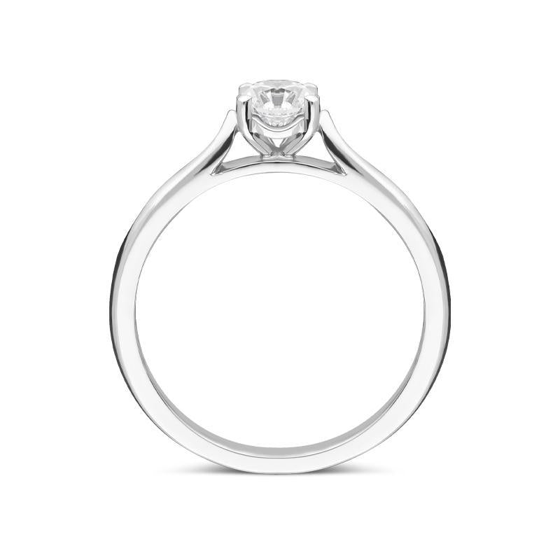 Platinum 0.40ct Diamond Brilliant Cut Solitaire Ring FEU-2045