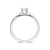 Platinum 0.40ct Diamond Emerald Cut Ring FEU-2143