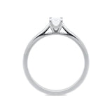 Platinum 0.40ct Diamond Emerald Cut Solitaire Ring. FEU-1619.