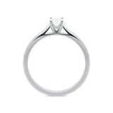 Platinum 0.40ct Diamond Emerald Cut Solitaire Ring. FEU-1619.
