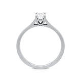 Platinum 0.40ct Diamond Emerald Cut Solitaire Ring, FEU-800. 
