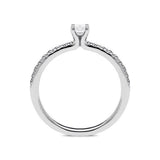 Platinum 0.44ct Diamond Brilliant Cut Ring, FEU-1194.
