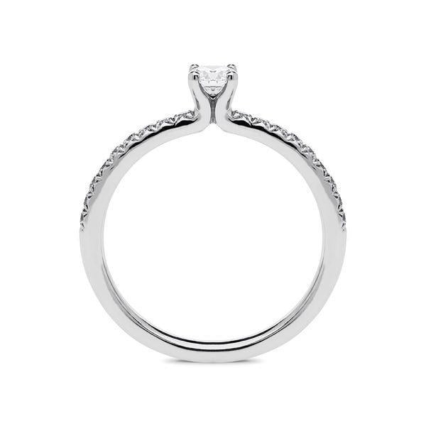 Platinum 0.44ct Diamond Brilliant Cut Ring, FEU-1194.
