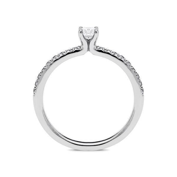 Platinum 0.44ct Diamond Brilliant Cut Ring, FEU-1194.