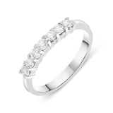 Platinum 0.46ct Diamond Half Eternity Ring FEU-940